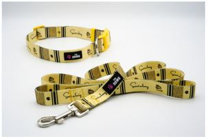 Dog Collar And Leash Set (Color: Sweet As Honey, size: S)