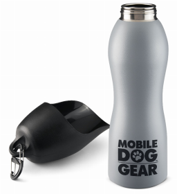 Mobile Dog Gear 25 Oz Water Bottle (Color: Gray)