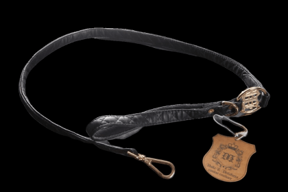 Quilt Vegan Leash (Color: Black, size: 5/8")