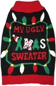 Fashion Pet Black Ugly XMAS Dog Sweater (size: small)