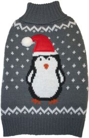 Fashion Pet Gray Penguin Dog Sweater (size: X-Small)