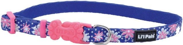 Li'L Pals Reflective Collar (Style: Flowers with Dots)