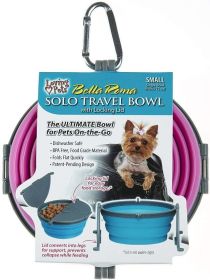 Loving Pets Bella Roma Travel Bowl (Style: Pink)