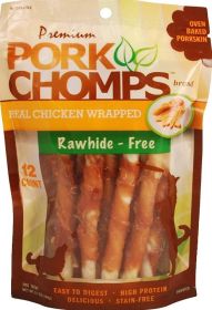 Pork Chomps Premium Real Chicken Wrapped Twists (Style: Mini)