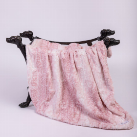 Cashmere Dog Blanket (Color: Pink Fawn, size: large)