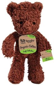Spunky Pup Organic Cotton Bear Dog Toy Assorted Colors (size: Large - 1 count)