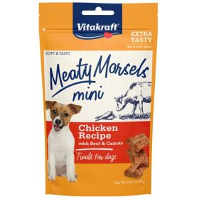 Vitakraft Meaty Morsels Mini Chicken Recipe with Beef and Carrots Dog Treat (size: 1.69 oz)