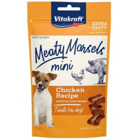 Vitakraft Meaty Morsels Mini Chicken Recipe with Pork Sausage Dog Treat (size: 1.69 oz)