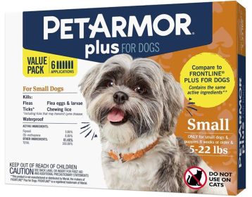 PetArmor Plus Flea and Tick Topical Treatment (Style: for Small Dogs 4-22 lbs)