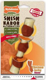 Nylabone Power Chew Shish Kabob Mess Free Nylon Chew Toy Chicken Jerky Flavor (Style: Regular)