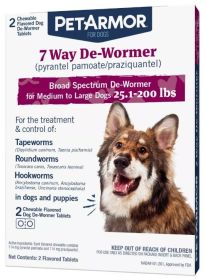PetArmor 7 Way De-Wormer (Style: for Medium to Large Dogs (25.1-200 Pounds))