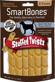 SmartBones Stuffed Twistz Rawhide Free Dog Chew (Style: Chicken and Peanut Butter)