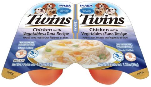 Inaba Twins Side Dish for Dogs (Style: Chicken with Vegetables and Tuna Recipe)