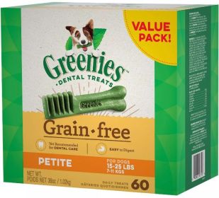 Greenies Grain Free Dental Dog Treat (Style: Petite)