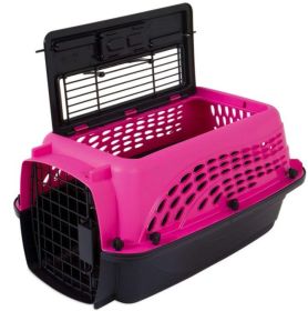 Petmate Two Door Top-Load Kennel (Style: Pink)