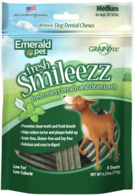 Emerald Pet Fresh Smileezz Dental Dog Treats (Style: Medium)