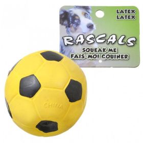 Rascals Latex Soccer Ball for Dogs (Style: Yellow)