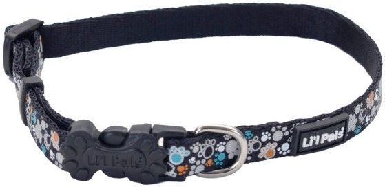 Li'L Pals Reflective Collar (Style: Teal and Orange Paws)